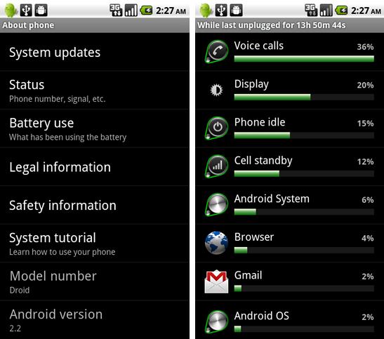 android battery
