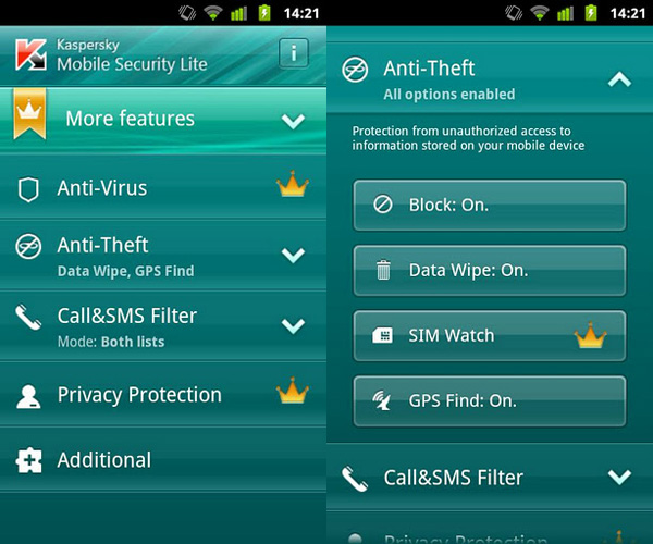 Kaspersky Mobile Security   -  8