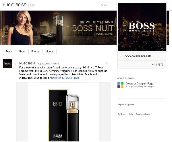 google plus vanity url hugo boss