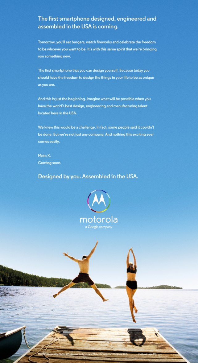 Motorola Google Android Moto X1 Ad