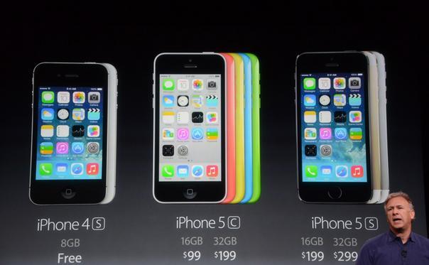 Apple iPhone 4S, 5C, 5S
