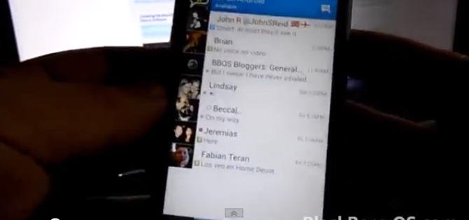 BBM on Android video