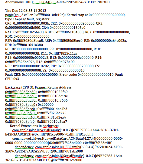 Apple MacBook Air Sudden Death Error