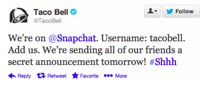 Mobile Marketing Snapchat Tacobell