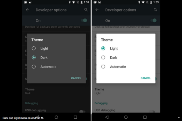 Android M Dark Theme