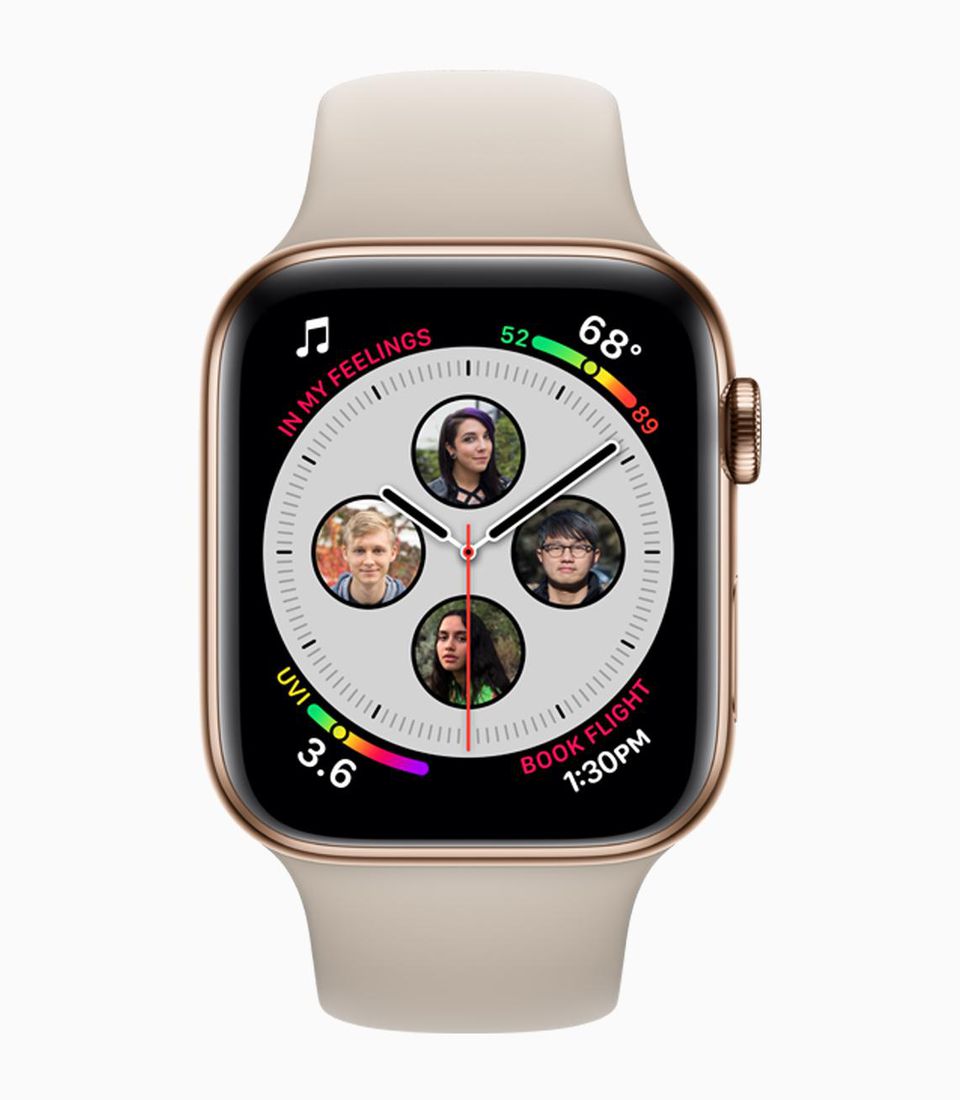 Apple Watch Series 4 with a Series 4-only Watch face