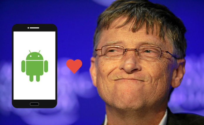 bill gates uses android phone